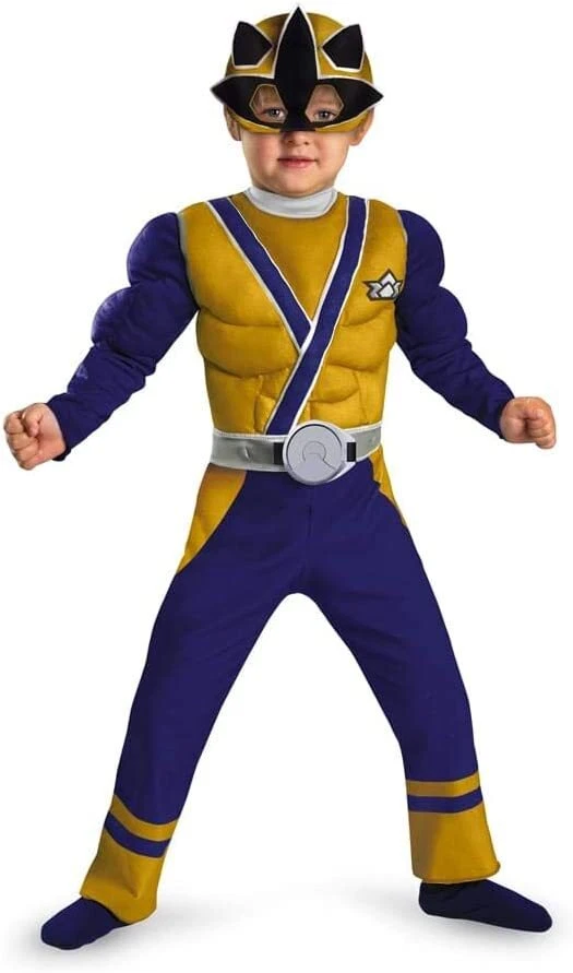Gold Ranger Power Rangers Samurai Fancy Dress Up Halloween Toddler Child Costume