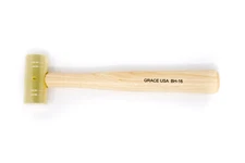 Grace BH-16 oz Brass Hammer Wooden Hickory Handle Made In USA