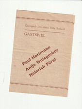 Goethes Faust Flugblatt Programmheft  Aufführung Fritz Radant Paul Hartmann 1949