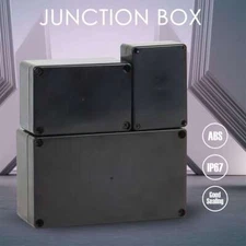 Waterproof Black Plastic Project Enclosure DIY Electrical Junction Box Dustproof