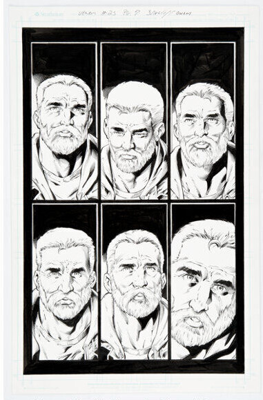 MARK BAGLEY VENOM 25 ORIGINAL COMIC BOOK ART PAGE SPIDER-MAN EDDIE BROCK OA CGC Comic Art