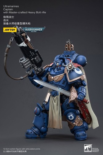 JOYTOY 1/18 Warhammer 40k action figure capitano ultramarines con modello HBR - Foto 9 di 11