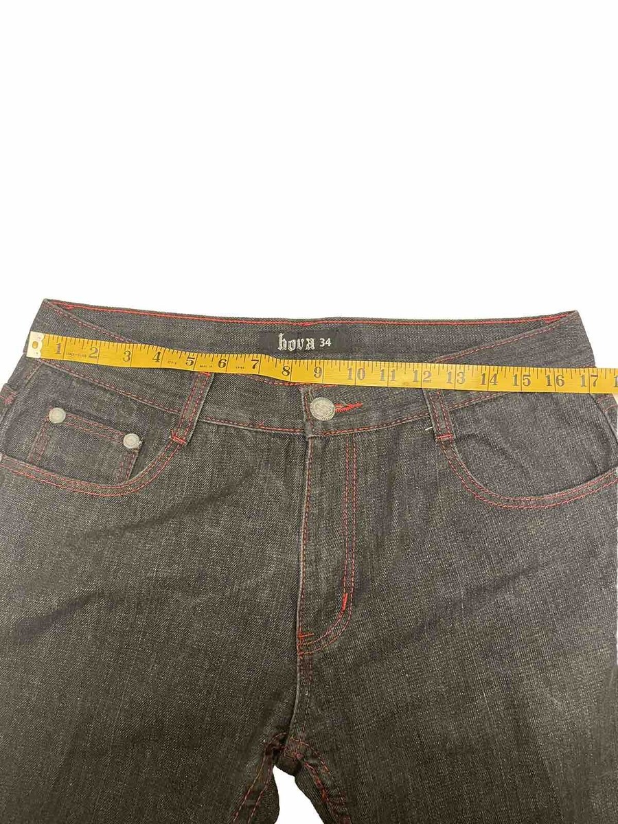 Jeanetix Apparel Hova Men's Jeans With Red Stitching Size 34 X 30