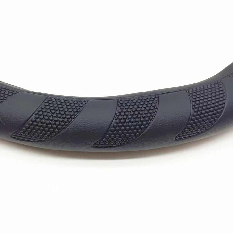 Coffee Leather Car Steering Wheel Cover Breathable Anti-slip Car Accessories - Image 4 of 4