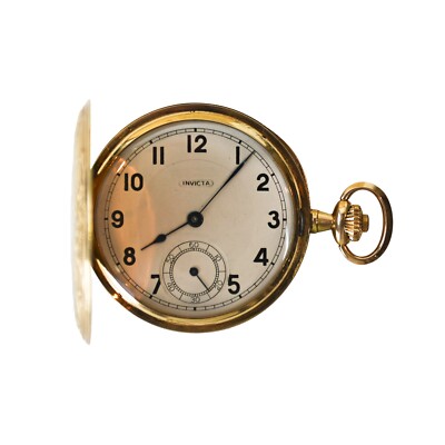 Antique Invicta Pocket Watch Vintage 1837 INVICTA Incabloc Gold