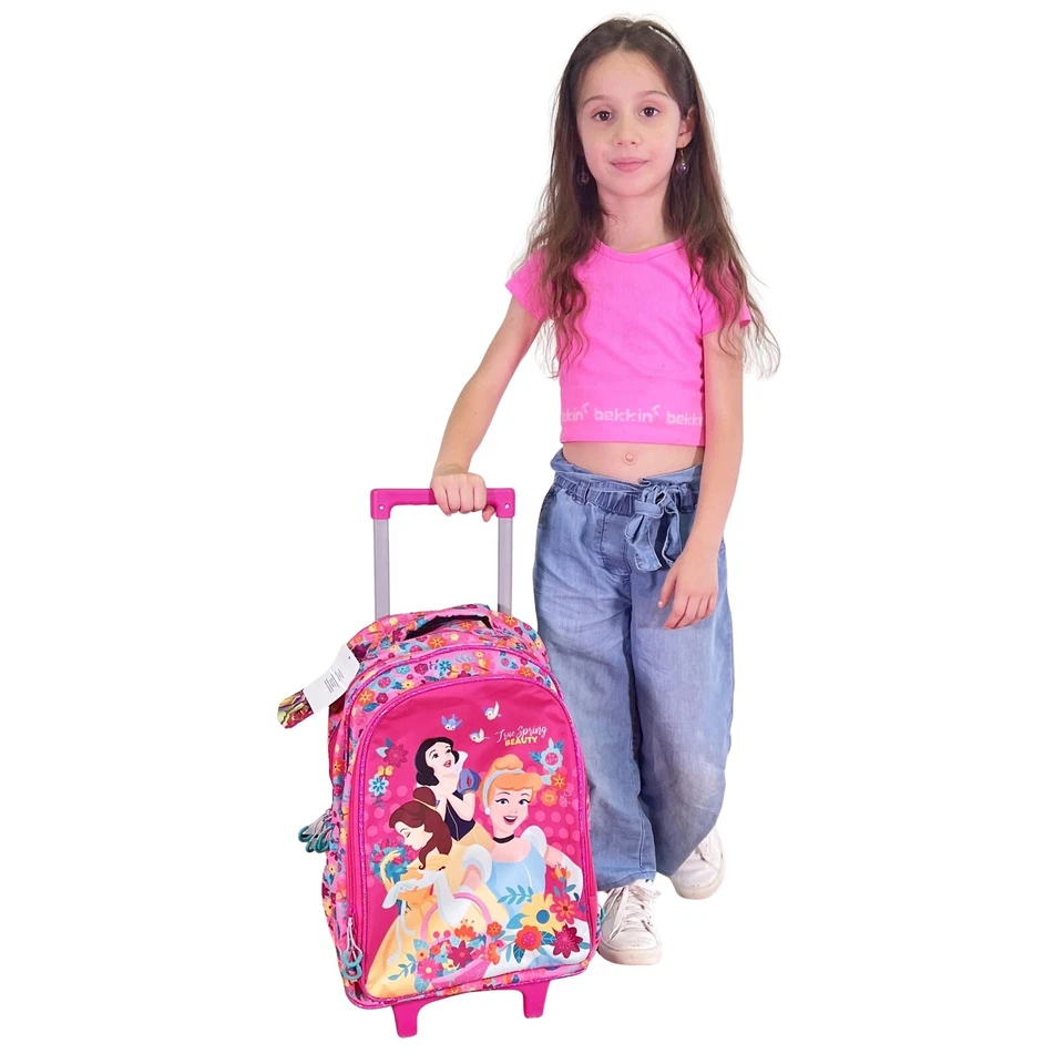 Principesse Dis Grande Zaino Trolley con Ruote Scuola Elementare Bambina Ragazza - Immagine 3 di 4