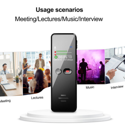 V90C Audio Voice Recorder Colorful Screen MP3 Music Player OTG HiFi Dictaphone