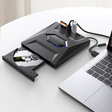 External CD DVD Drive USB 3.0 Writer Burner Player for PC Laptop Windows 10 11