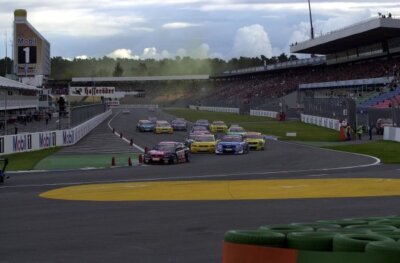 Timo Scheider Holzer Opel Astra V8 Coupe DTM leads the field into- 2002 Photo
