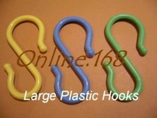 S Hooks Plastic S Hooks LARGE multi usage 4 kitchen wardrob,bath rm, retail shop