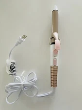 Silver Crest Pink SLSD 34D A1 Rotating Tip Hot Hair Styling Curling Iron Wand 1”