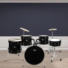 Glarry 5-Piece Complete Full Size Pro Adult Drum Set Kit School Band for Gift