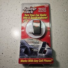 Jupiter Jack Cellular Cellphone Hands Free Car Speakerphone Converter 6 Adapters