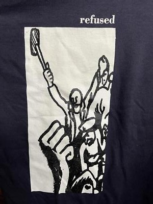 VTG Refused Band Tee Revolution With A Catchy Phrase T-shirt | eBay
