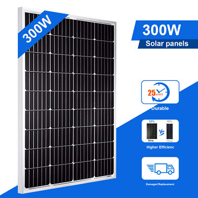300W 12V Monokristallin Solarpanel Solarmodul Wohnmobil Garten Dach Boot Camping