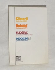 Vntg MSD Clinoril Dolobid Flexeril  Rx Pharmacy Paper Notepad,  5" L