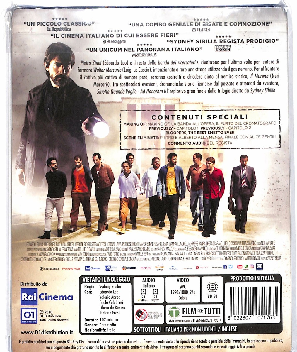 Smetto Quando voglio - ad honorem (blu-ray) 01 Distribution