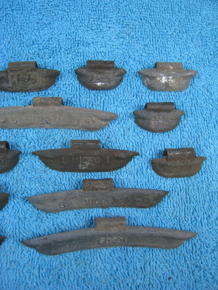 Lot of 17 Vintage MICRO Winged Lead Wheel Weights for Steel Wheels OE OEM Parts eBay