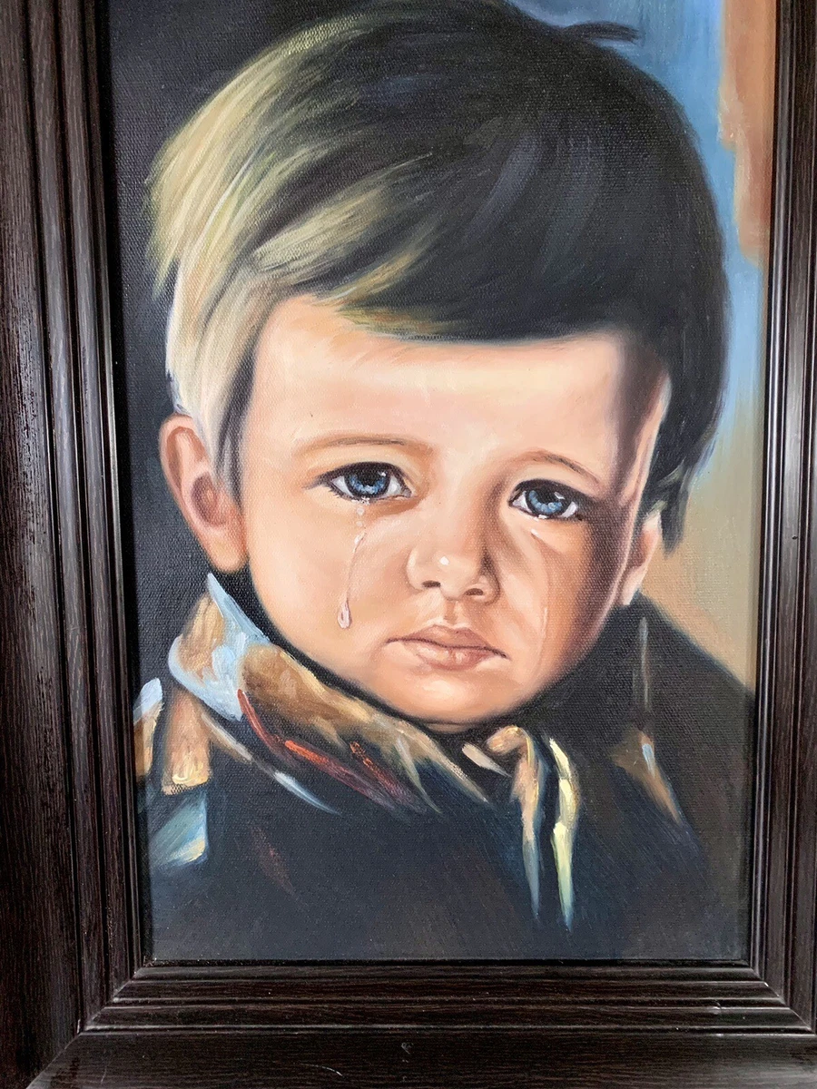 Crying boy image deals