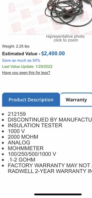 BIDDLE MEGGER INSULATION TESTER 212159CL