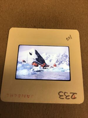 35mm SLIDE - 1984 ANTARCTICA Base Camp Town Bay  Mountains  MM3.#2.501