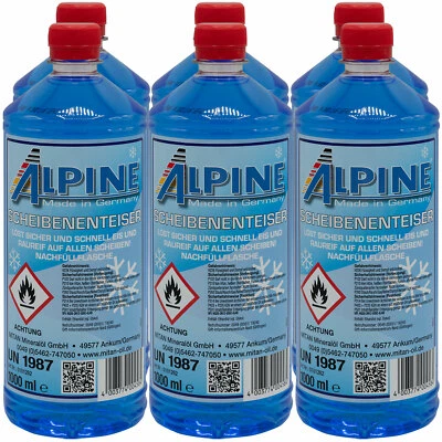 6x ALPINE Scheibenenteiser Scheiben Enteiser Sprühenteiser Nachfüllflasche 1 l