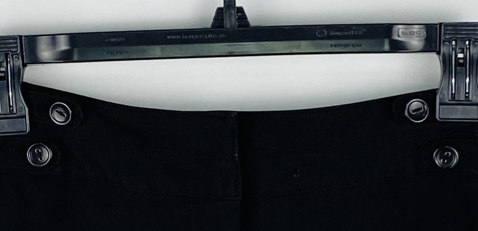 Larry Levine Pants Womens 6 (Fit 29x29) Black Stretch Mid Rise Zip Casual Dress - Image 3 of 4