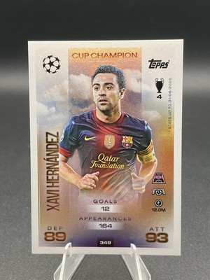 Xavi Hernandez Cup Champion Topps Match Attax 2025/2026 Barcelona