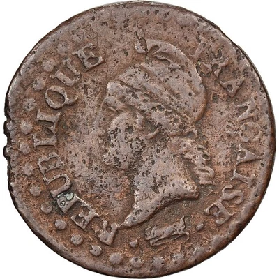 France, 1 Centime, Dupré, AN 6, Paris, Cuivre, TB, Gadoury:76 - Photo 1/2