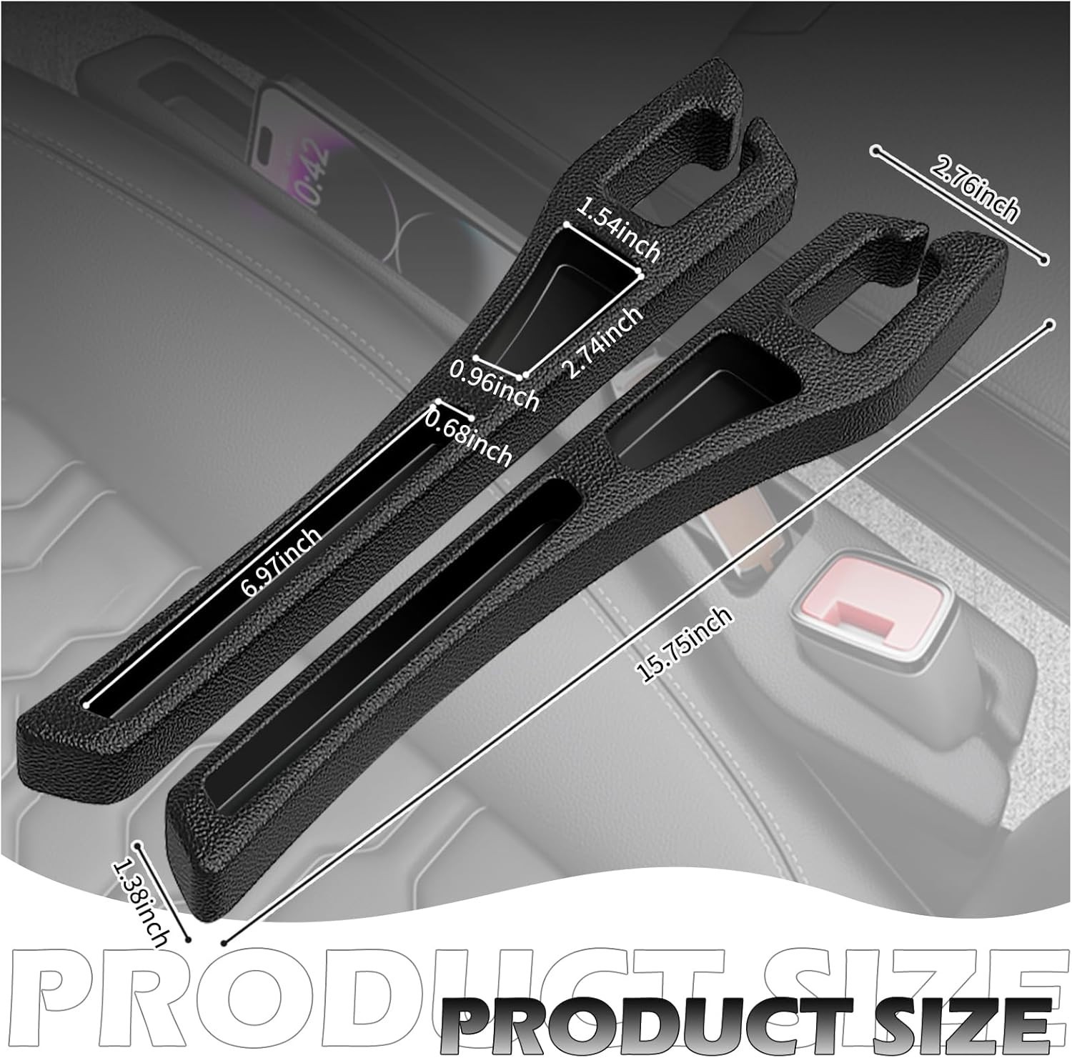 Elegant 2PCS Multifunctional Car Gap Filler - Protects & Organizes Essentials thumbnail 4