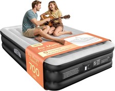 Premium Full Size Air Mattress 18" Elevated Airbed with Built-in Pump Camping US