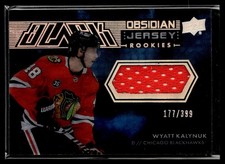 2021-22 SPx UD Black Obsidian Rookie Jersey Wyatt Kalynuk Rookie 177/399 Chicago