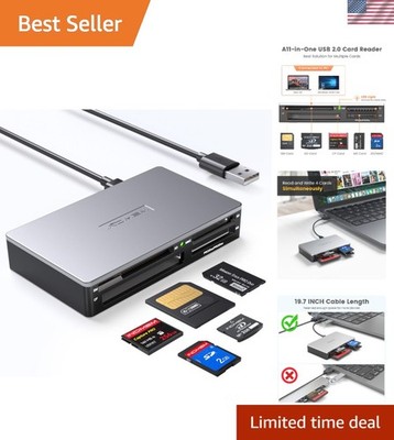 SmartMedia Card Reader Writer All-in-1 USB Universal Multi Card Adapter Slim ...