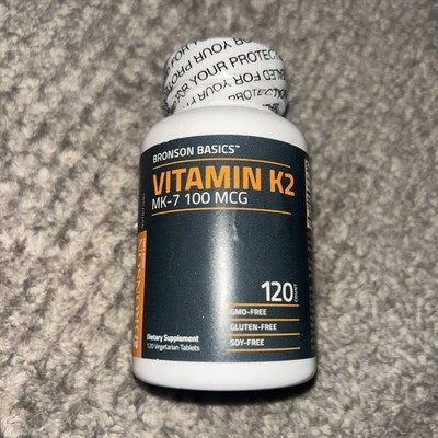Bronson Basics Vitamin K2 (MK-7) Supplement Non-GMO 120 Count