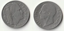 1941 Italy 20 centesimi coin