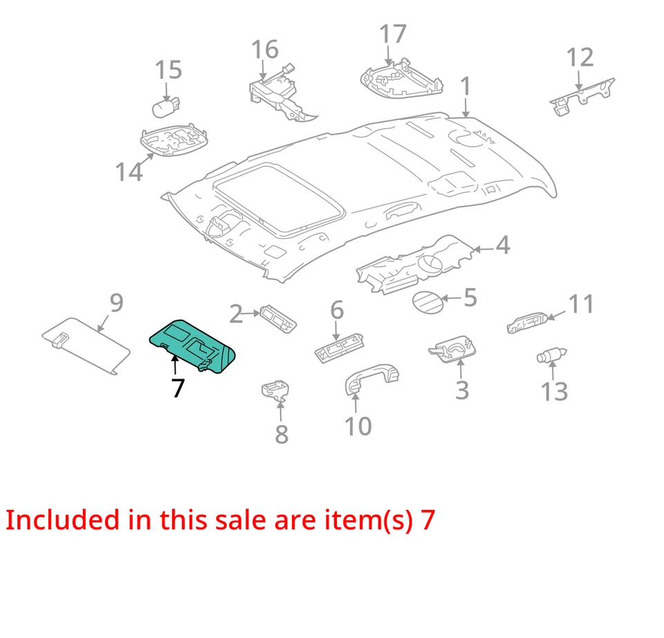 Mercedes-Benz ML550 2008-2011 conductor parasol espejo parasol izquierdo bronceado CMN6N Foto 3 de 4
