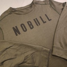 Nobull Womens Crewneck Sweatshirt Large Blue Graphic Logo Performance