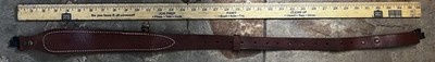 Brown Kolpin Leather Padded Rifle / Shotgun Sling W/ Uncle Mikes Super Swivels.