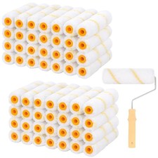 300 Pcs Mini Paint Roller Covers, 4" Microfiber Roller Covers with 3/8" Nap, ...