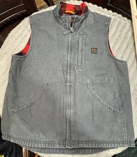 Walls Men's Vintage Pecos Duck Vest Washed Graphite , Size L
