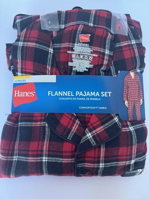 HANES MEN'S FLANNEL PAJAMA SET, SIZE SMALL, COMFORT FABRIC, NEW WITH TAGS