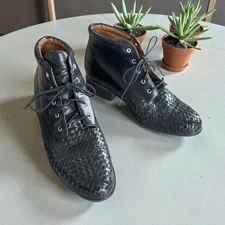 Ariat Tassel Lace Up Black Leather Ankle Boots Booties 12221 Womens 11 B EUC