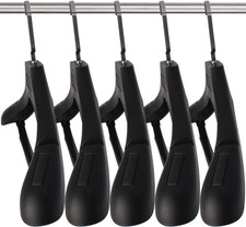 Plastic Extra Wide Suit Hangers, Pack of 15, Width: 17.7",Notched Shoulders  Me