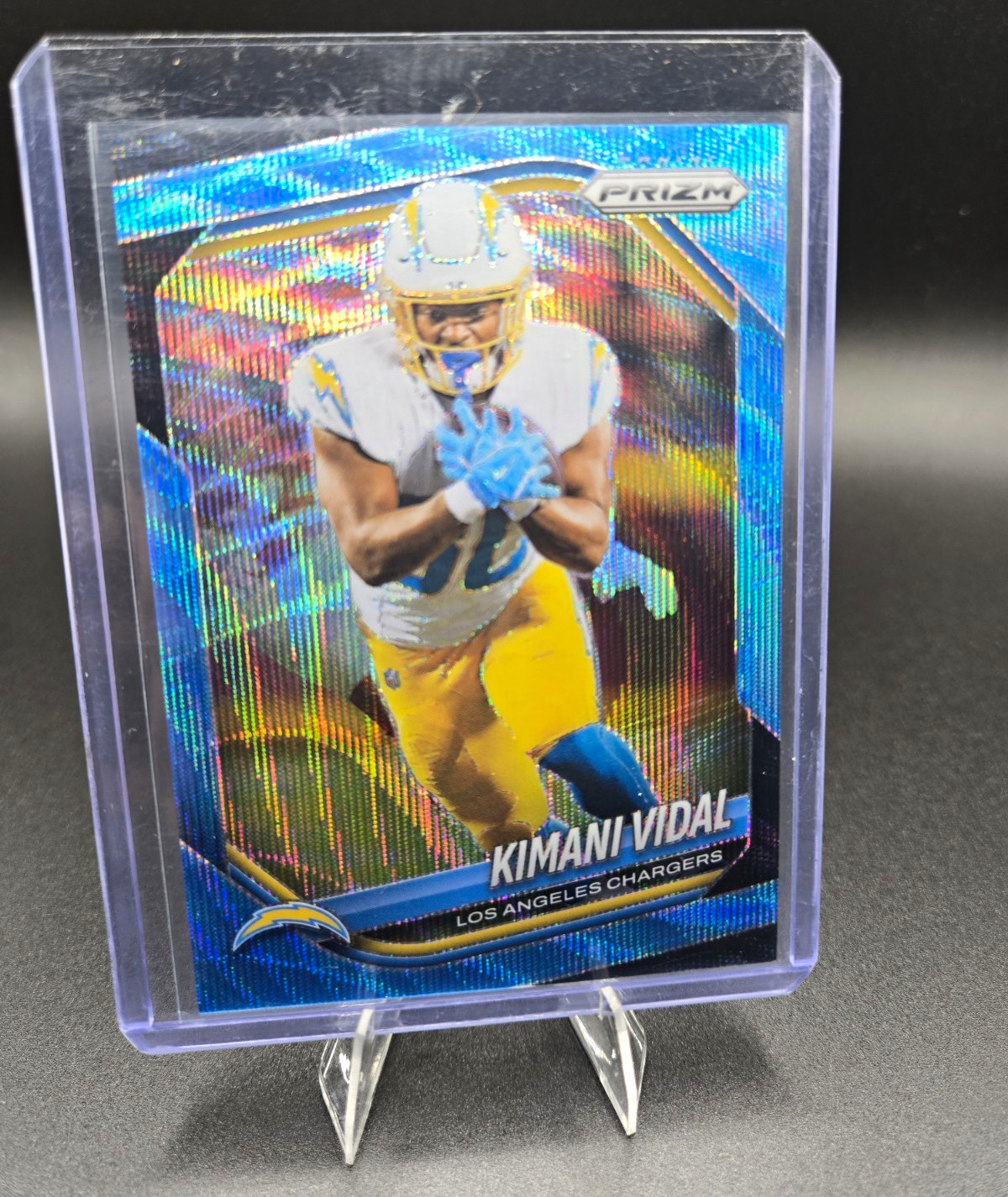 Panini Prizm 2025 Kimani Vidal Blue Wave Prizm #134 /230 Los Angeles Chargers