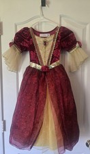 Disney Store Belle Light-Up Costume Dress for Girl Child Burgundy Gold