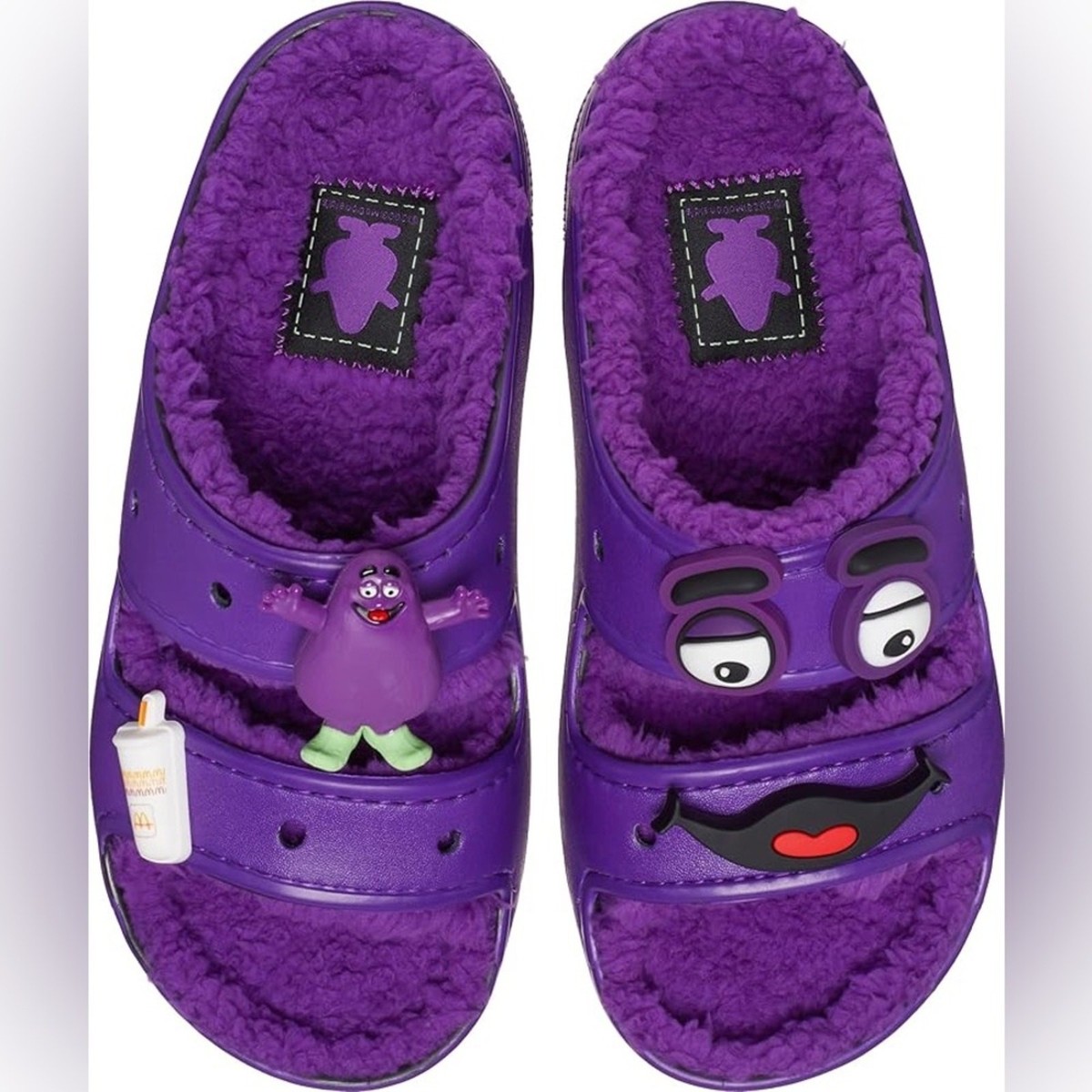 NEW McDonald's x Crocs Grimace Cozzzy Sandal M6/W8 | eBay