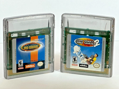 Tony Hawk’s Pro Skater 1 2 Gameboy Color- Tested Working-2 Game Lot Bundle