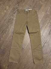 Class Club Modern Fit Boys Khaki Solid Chino Pants Button Closure Pockets 10