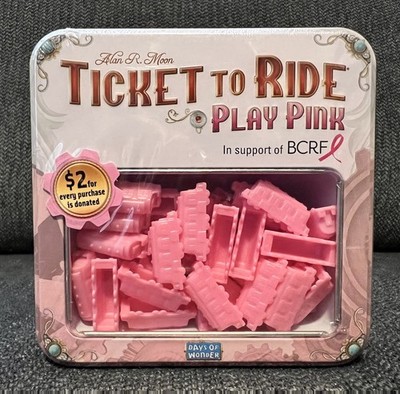 Ticket To Ride PINK TRAINS limited edition breast cancer Ship FREE, BRAND NEW