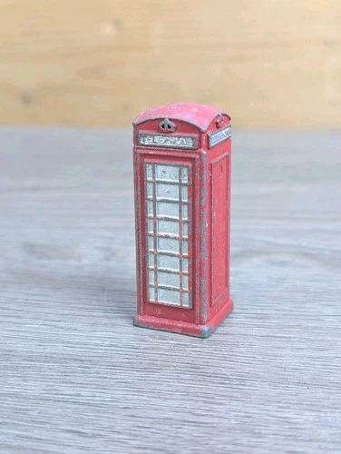 Vintage Dinky Toys 12c / 750 Red Telephone Box – Original 1950s Diecast Meccano